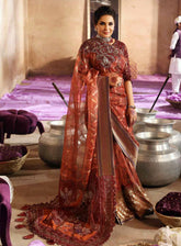 Jhoomro By Nureh Luxury Formals Embroidered Organza 4 Piece Unstitched Suit NU24J NL-71 GEHNA